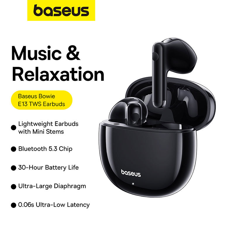 Baseus หูฟังบลูทูธแบบ True Wireless รุ่น E13