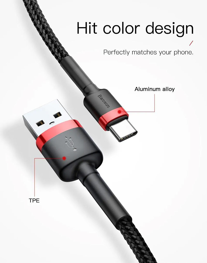 Baseus สายชาร์จ Lightning รุ่น Cafule IP