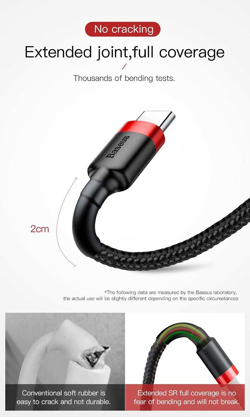 Baseus สายชาร์จ Lightning รุ่น Cafule IP