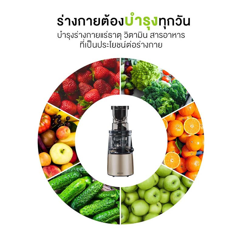 Gokusen เครื่องสกัดน้ำผักผลไม้แยกกาก 3 in 1 รุ่น Ultimate Chef GS800