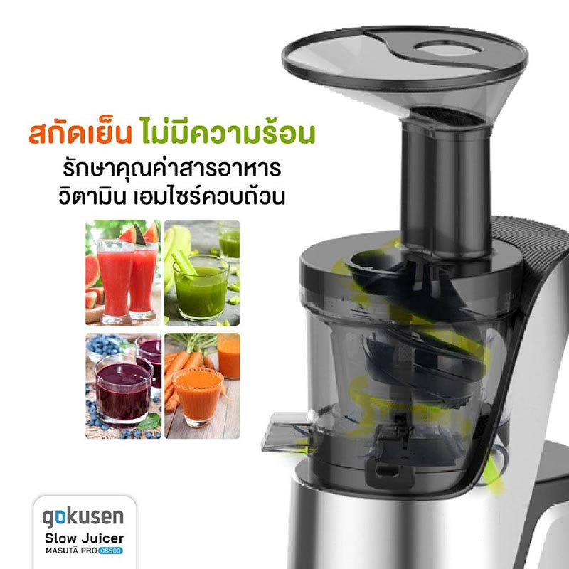 Gokusen เครื่องสกัดน้ำผักผลไม้แยกกาก 3 in 1 รุ่น Masuta Pro GS500