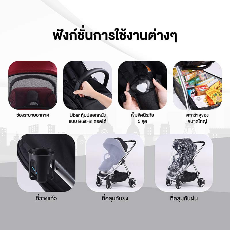 IMP BABY รุ่น 2 WAY (H 908) รถเข็นเด็ก (หันได้ 2 ทิศทาง)