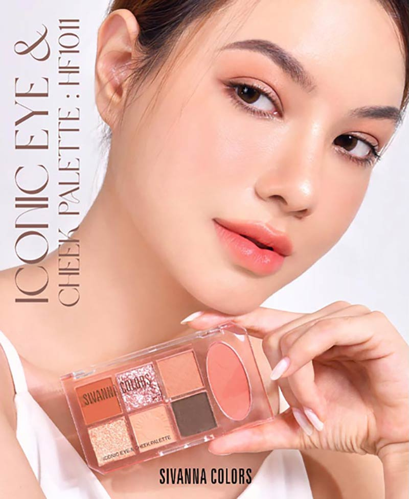 Sivanna อายแชร์โดว์ Colors Iconic Eye&Cheek Palette 8 กรัม HF1011