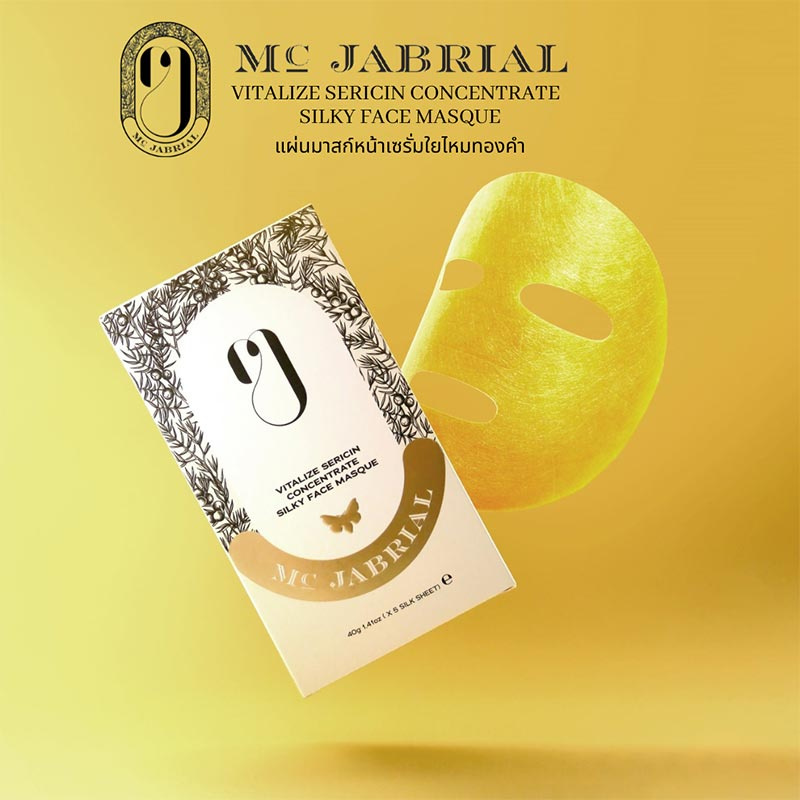 MC JABRIAL แผ่นมาส์กหน้า Vitalize Sericin Concentrate Silky Face Masque (แพ็ก 5 แผ่น) แถมฟรี 1 แผ่น