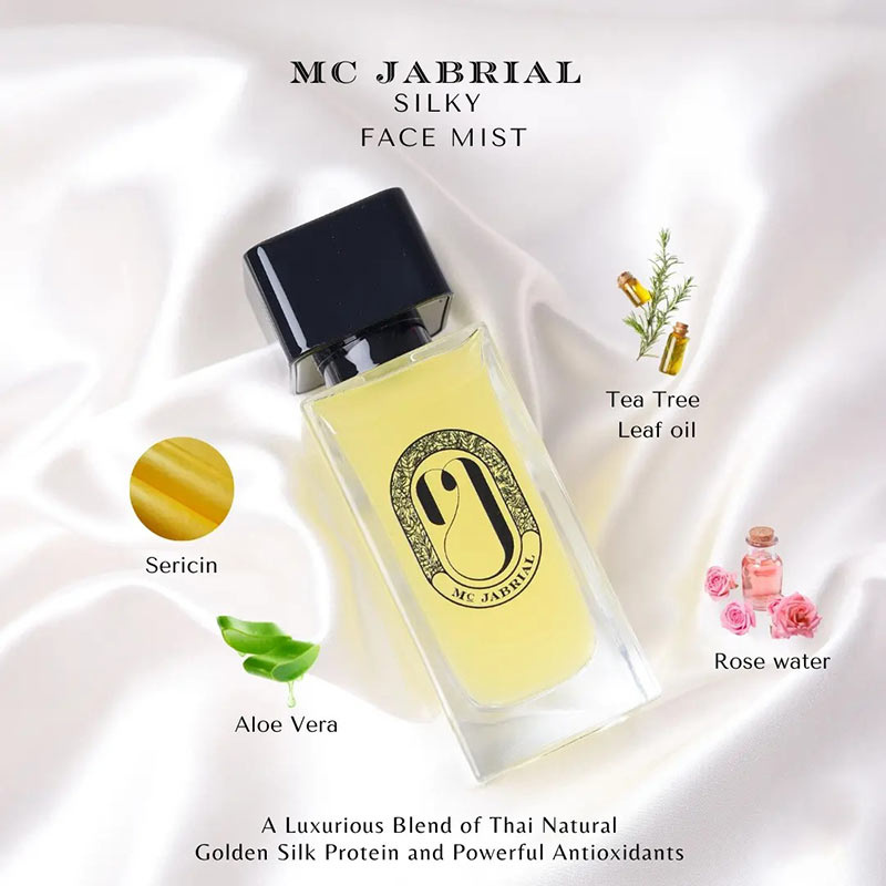 MC JABRIAL สเปรย์น้ำโปรตีนไหม Silky Face Mist 50 มล. แถมฟรี เซรั่มบำรุงผิวหน้า 10มล.