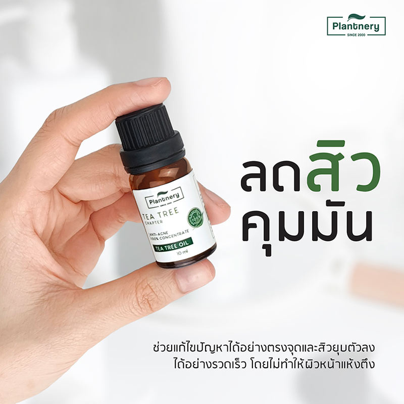 Plantnery น้ำมันทีทรีเข้มข้น Tea Tree Oil Acne Spot 10มล.