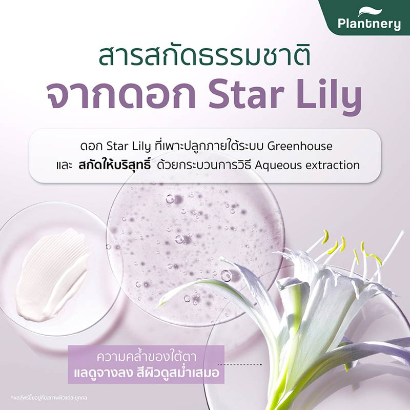 Plantnery ครีมบำรุงใต้ตา Lily Peptide Extra Bright Eye Cream 15 กรัม