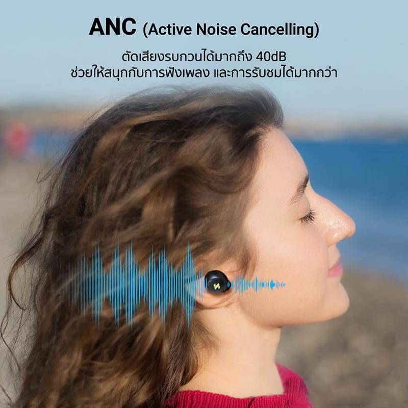 iSuper หูฟังบลูทูธแบบ True Wireless รุ่น ANC Compact