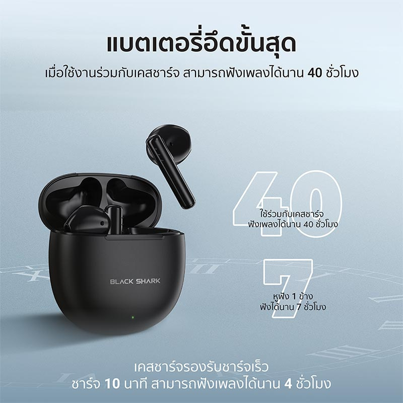 Black Shark หูฟังบลูทูธแบบ True Wireless รุ่น T9