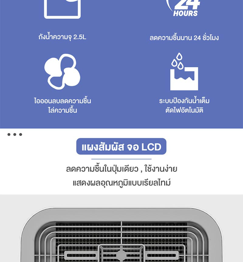 Simplus เครื่องลดความชื้น 2.5 ลิตร รุ่น CUSH002