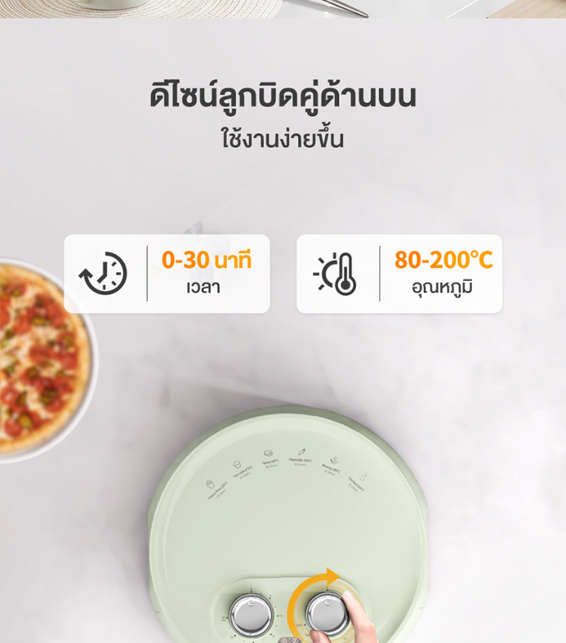 Simplus หม้อทอดไร้น้ำมัน 4 ลิตร รุ่น KQZG007