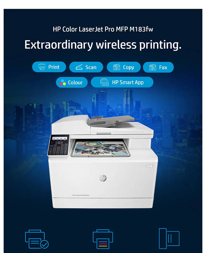 HP เครื่องพิมพ์ Color LaserJet Pro MFP M183fw