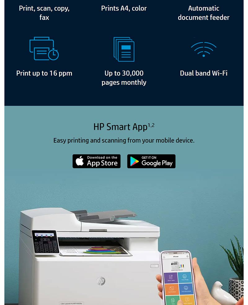 HP เครื่องพิมพ์ Color LaserJet Pro MFP M183fw