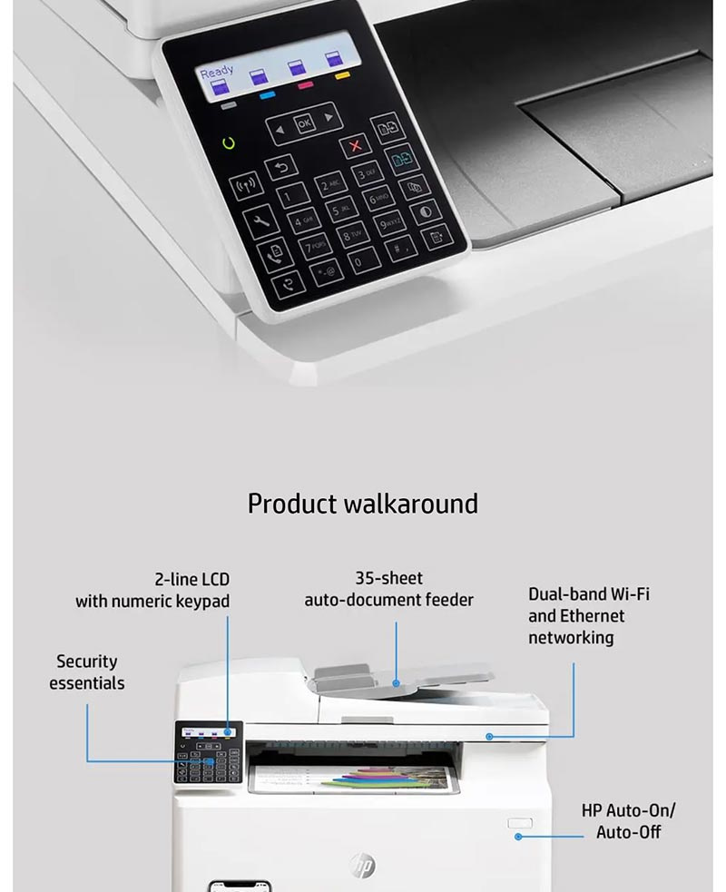 HP เครื่องพิมพ์ Color LaserJet Pro MFP M183fw