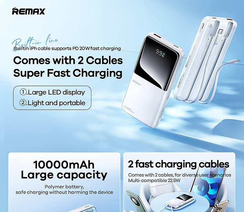 Remax Power Bank 10000 mAh รุ่น RPP-679