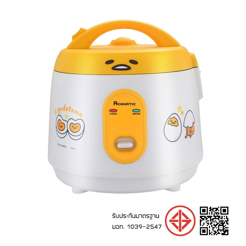 Aconatic หม้อหุงข้าวไฟฟ้า Gudetama 0.8 ลิตร รุ่น AN-RCC800