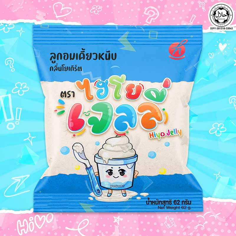 ไฮโย เจลลี่กลิ่นโยเกิร์ต 62 กรัม (แพ็ก 12 ชิ้น)