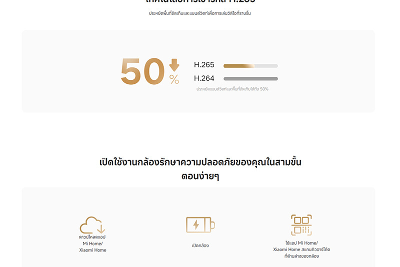 Xiaomi กล้องวงจรปิด IP Camera รุ่น CW300