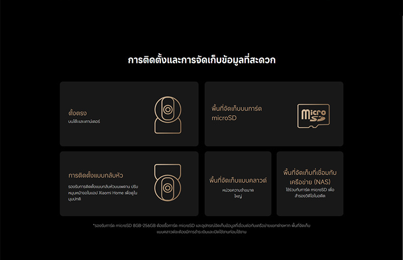 Xiaomi กล้องวงจรปิด IP Camera รุ่น C700