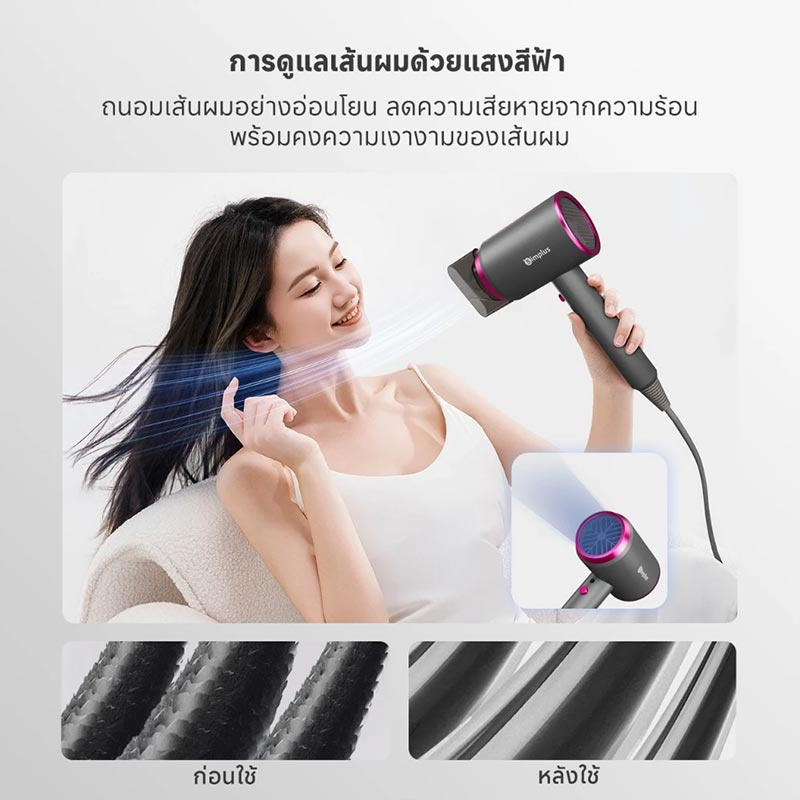 Simplus ไดร์เป่าผม 1250วัตต์ รุ่น CFJH001GY00