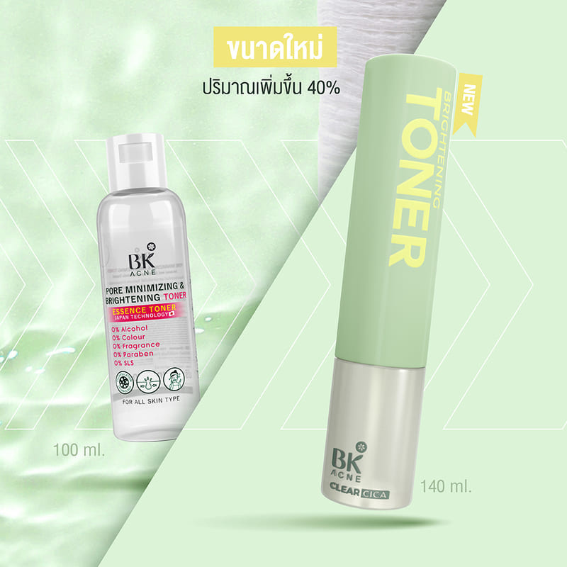 BK Acne โทนเนอร์ Pore Minimizing & Brightening Toner 140มล.