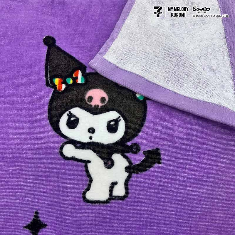 M2S Lifestyle ผ้าเช็ดตัว ลายลิขสิทธิ์ My Melody and Kuromi สีขาวหัวใจ 27x54นิ้ว