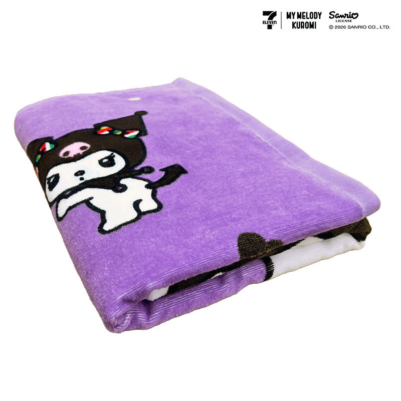 M2S Lifestyle ผ้าเช็ดตัว ลายลิขสิทธิ์ My Melody and Kuromi สีขาวหัวใจ 27x54นิ้ว