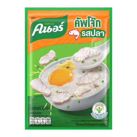คนอร์คัพโจ๊กซอง รสปลา 32 กรัม (แพ็ก 12 ซอง)