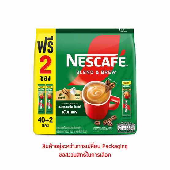 เนสกาแฟ 3in1 เบลนด์แอนด์บรู เอสเปรสโซ่ โรสต์ 604 กรัม (15.1 กรัม x 40 ซอง)