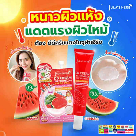 Jula's Herb ดีดีครีมแตงโม SPF50 PA+++ 40 มล.