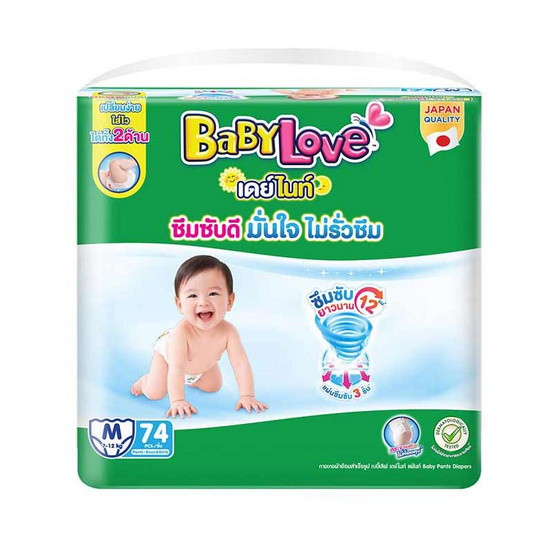 เบบี้เลิฟ ผ้าอ้อมเด็ก เดย์&ไนท์ แพ้นท์ (มีไซส์ S-XXXL)