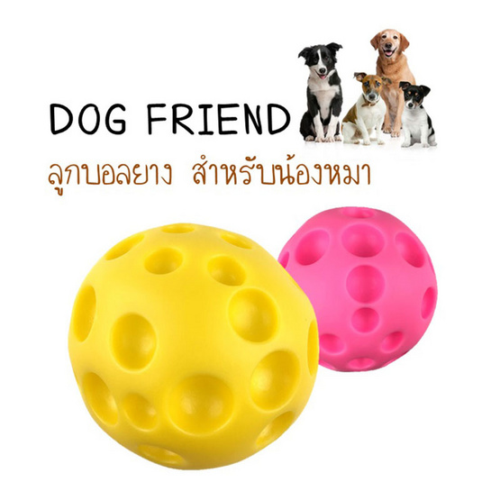 DOG FRIEND ลูกบอลยาง 10 cm (คละสี)