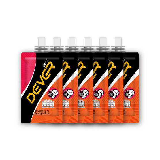 DEVER Energy gel ดีเวอร์ เครื่องดื่มแบบเจล รสลิ้นจี่ 100 มล. (รวม 6 ซอง)