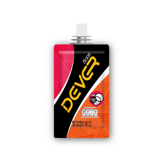 DEVER Energy gel set เครื่องดื่มแบบเจล 100 มล. รสแอปเปิ้ล 3ซอง และรสลิ้นจี่ 3ซอง (รวม6ซอง)