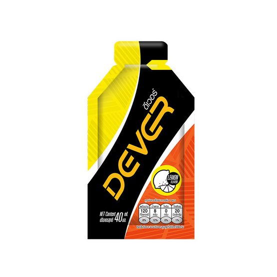 DEVER Energy gel set เครื่องดื่มแบบเจล 40 มล. รสโคล่า 6 ซอง และรสเลม่อน 6 ซอง (รวม 12 ซอง)