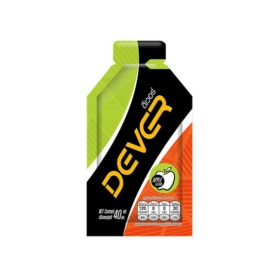 DEVER Energy gel set เครื่องดื่มแบบเจล 40 มล.รสแอปเปิ้ล 6ซอง และรสผลไม้รวม 6ซอง (รวม12ซอง)