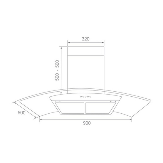 Tecno+ เครื่องดูดควัน รุ่น TNS HD 502B 900