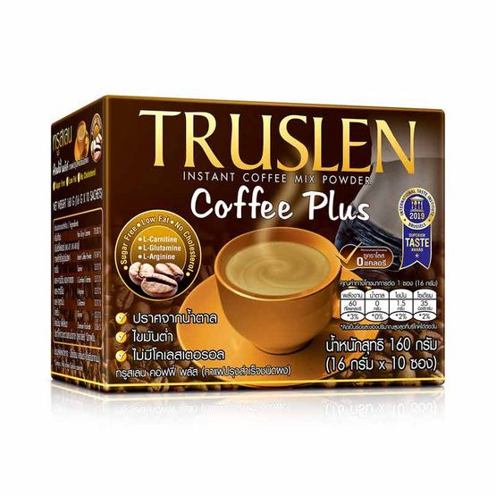 กาแฟทรูสเลนคอฟฟี่พลัส 3 in 1 (10 ซอง/กล่อง) กาแฟทรูสเลนคอฟฟี่พลัส 3 in 1 (10 ซอง/กล่อง)