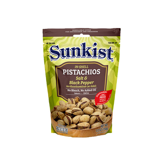 ซันคิสท์ พิสทาชิโอรสเกลือผสมพริกไทย 150 กรัม