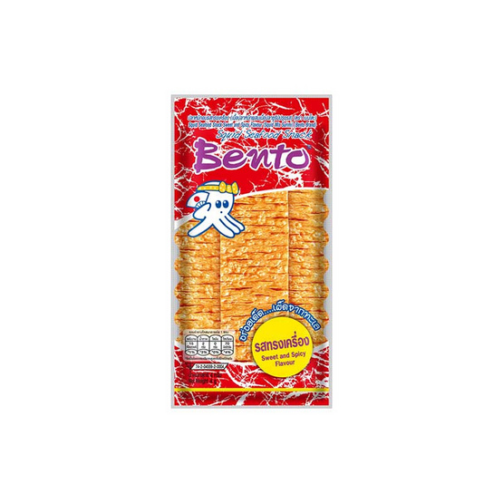 เบนโตะ ปลาหมึกอบ รสทรงเครื่อง 4 กรัม (แพ็ก 24 ชิ้น)