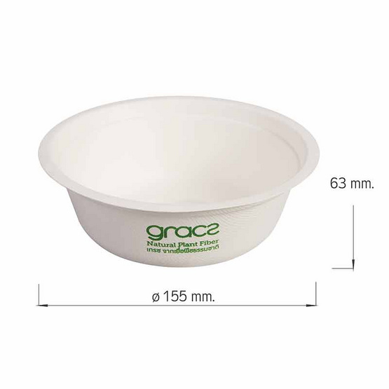 เกรซคลาสสิคชาม 600 มล. แพ็ก 6 ห่อ (ห่อละ 10 ใบ)