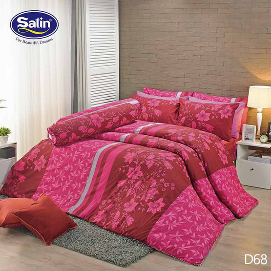 Satin ผ้านวม + ผ้าปูที่นอน ลาย D68 Satin ผ้านวม + ผ้าปูที่นอน ลาย D68