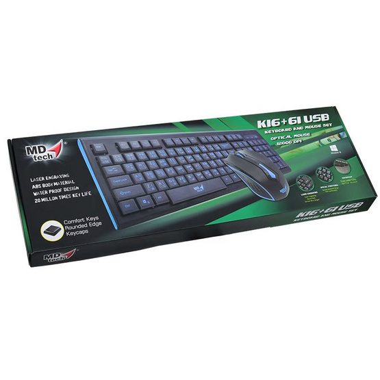 MD-TECH Combo Set Keyboard & Mouse USB K16+61