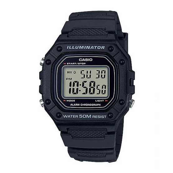 Casio นาฬิกาข้อมือ รุ่น W-218H-1AVDF