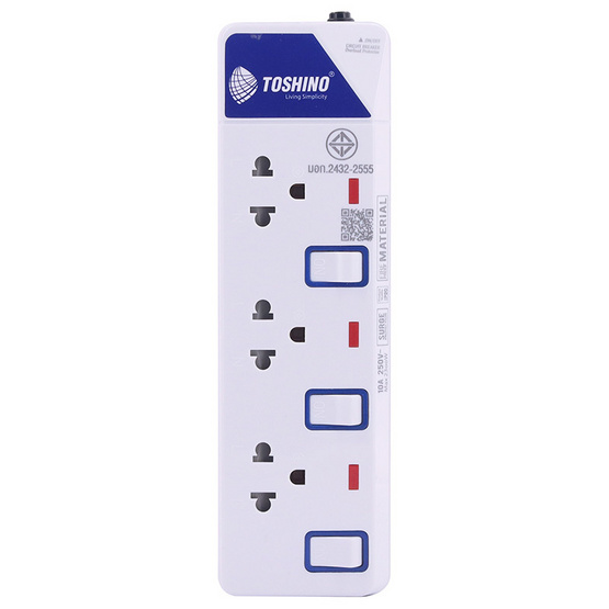 Toshino รางปลั๊ก มอก. 3 ช่อง ป้องกันไฟกระชาก สายยาว 5 เมตร รุ่น ET-9135M