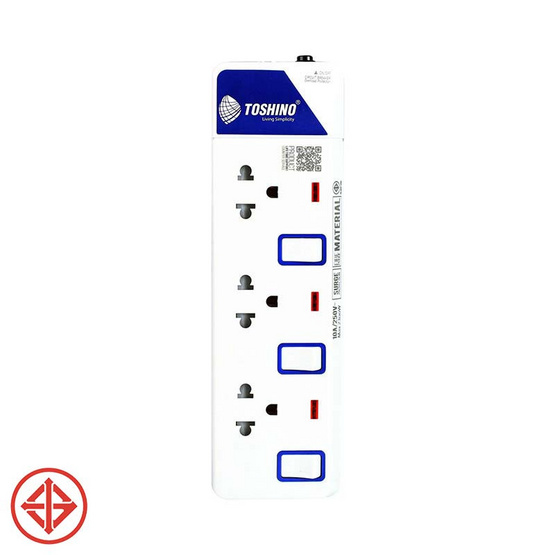 Toshino รางปลั๊ก มอก. 3 ช่อง ป้องกันไฟกระชาก สายยาว 5 เมตร รุ่น ET-9135M