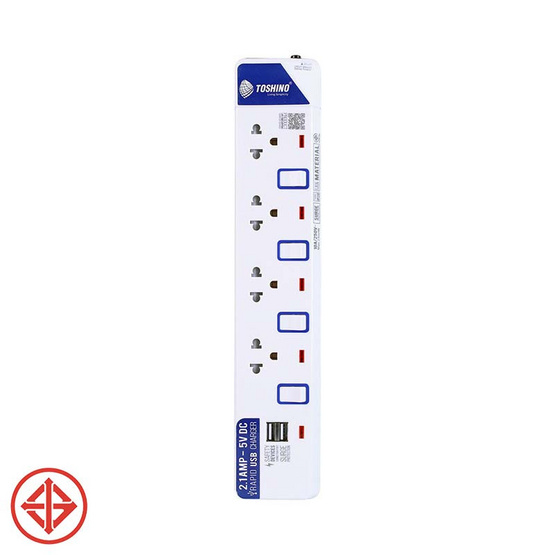 Toshino รางปลั๊ก มอก. 4 ช่อง ป้องกันไฟกระชาก สายยาว 3 เมตร รุ่น ET-914USB