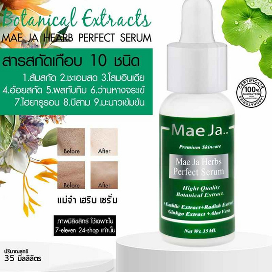 แม่จ๋า (MAE JA) เซรั่มหน้าขาว HERBS PERFECT SERUM 30 ml. (Pack2) แม่จ๋า (MAE JA) เซรั่มหน้าขาว HERBS PERFECT SERUM 30 ml. (Pack2)