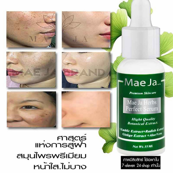 แม่จ๋า (MAE JA) เซรั่มหน้าขาว HERBS PERFECT SERUM 30 ml. (Pack2) แม่จ๋า (MAE JA) เซรั่มหน้าขาว HERBS PERFECT SERUM 30 ml. (Pack2)