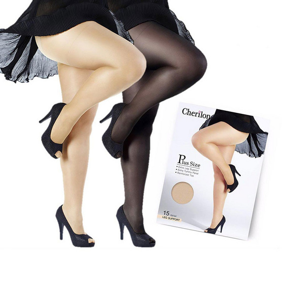 Cherilon เชอรีล่อน ถุงน่องสำหรับคนรูปร่างใหญ่ Plus Size Pack 2 คู่ รุ่น NSA-CHMAX2